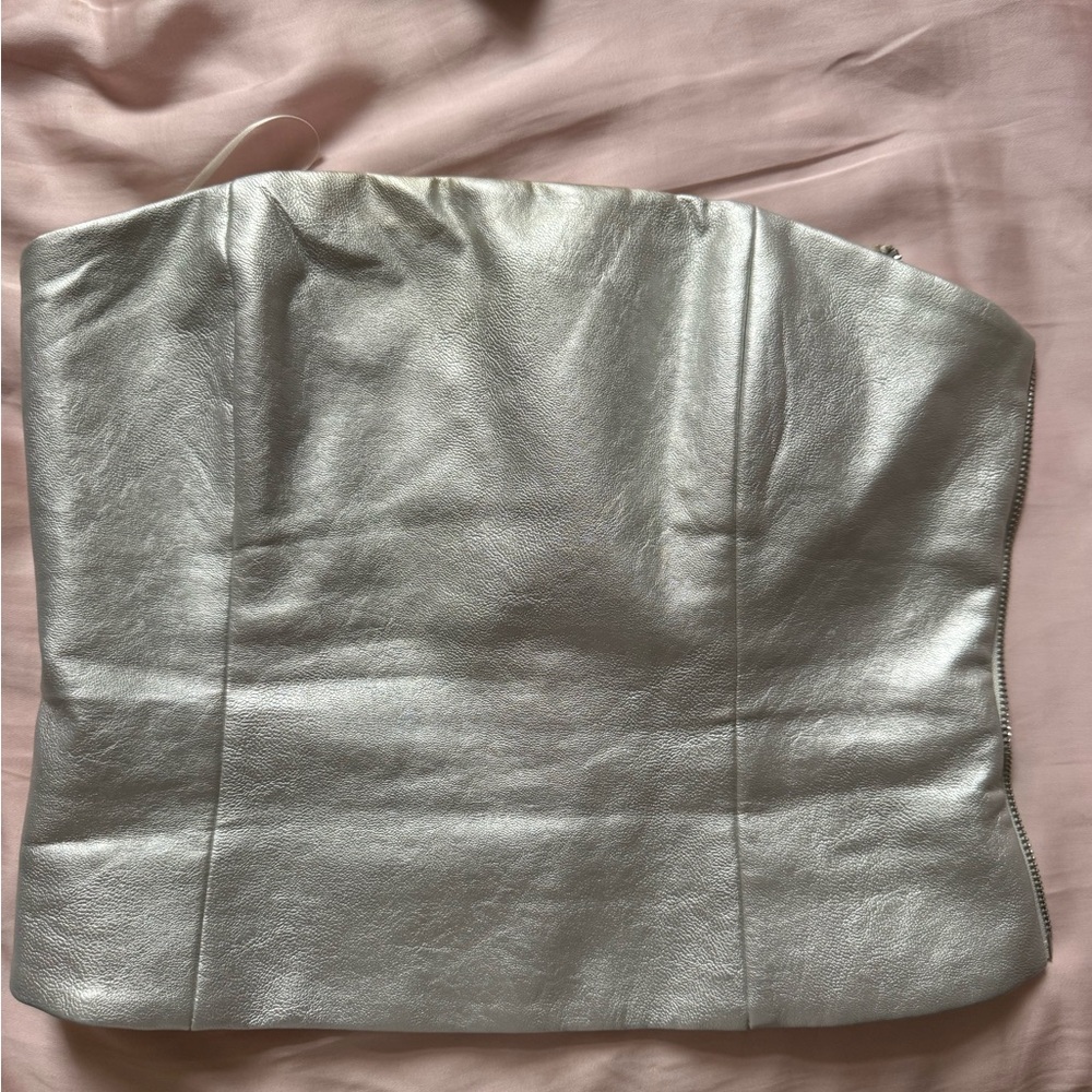 Wayf Light Gray Smocked Top